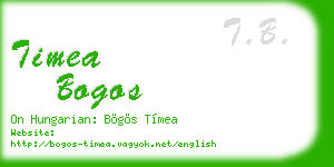 timea bogos business card